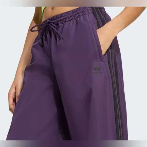 Adidas [XS] Women’s Firebird Lightweight Wide-Leg Track Pants - Purple JV7494 - Picture 5 of 8